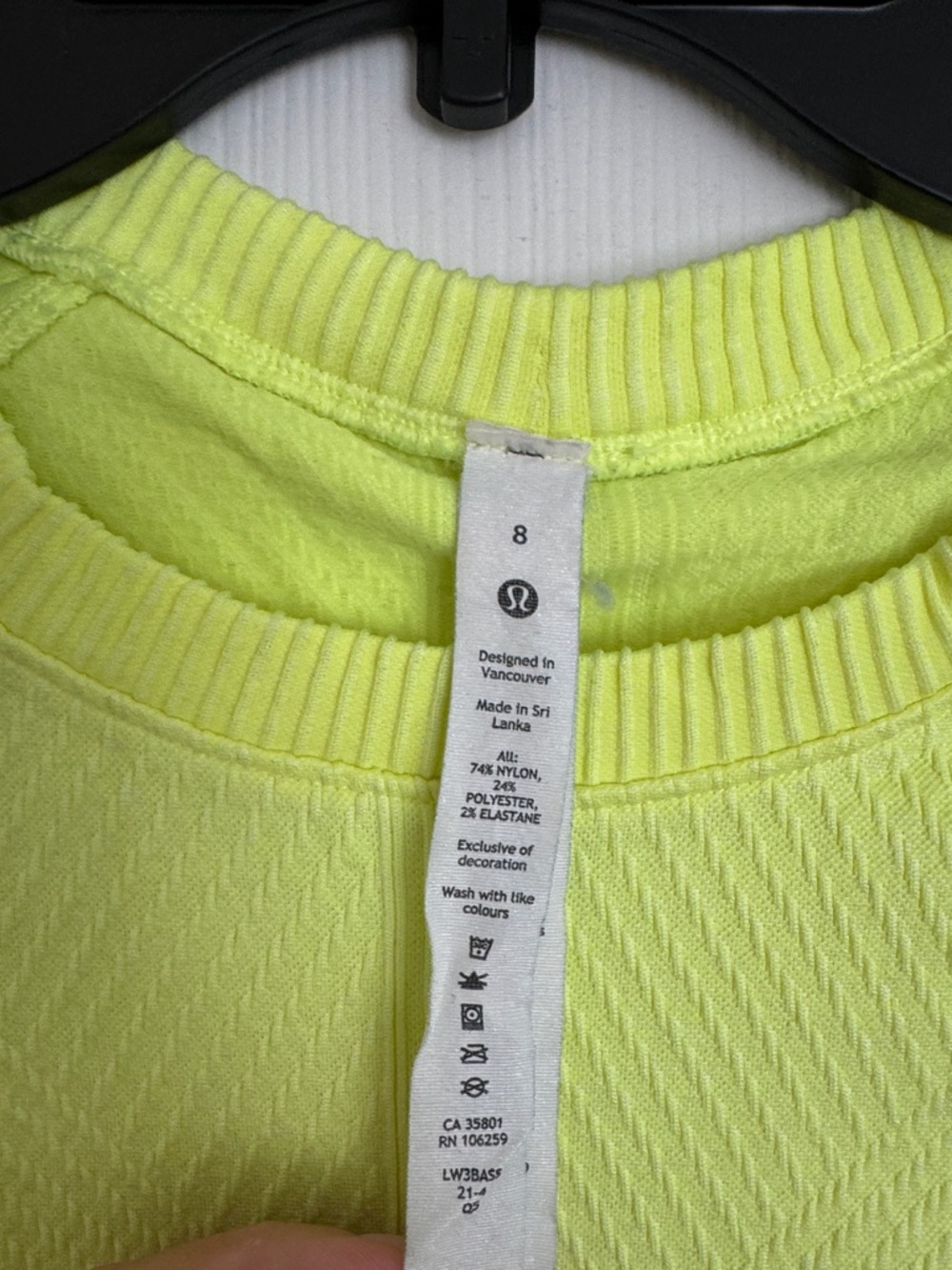 lululemon athletica Neon Yellow Textured Crew Sweater - Picture 6 of 8